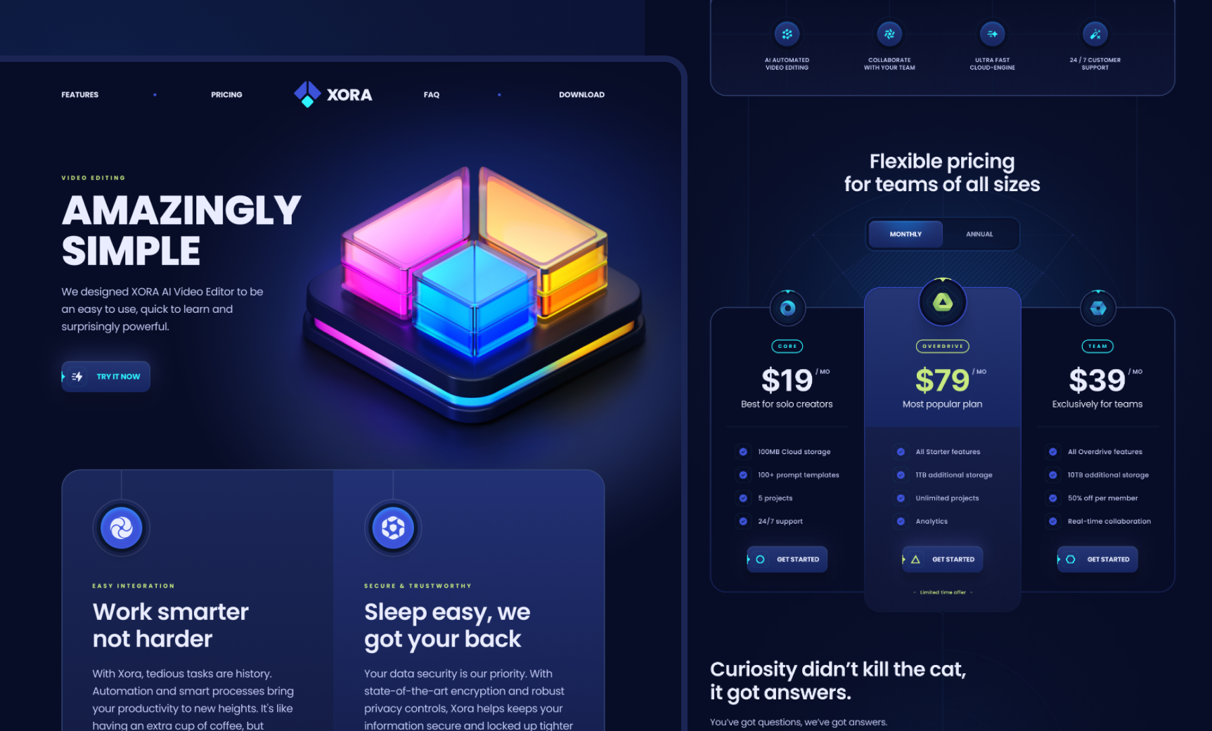 Xora - Modern SaaS Landing Page